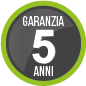 5 anni di garanzia 5 anni di garanzia